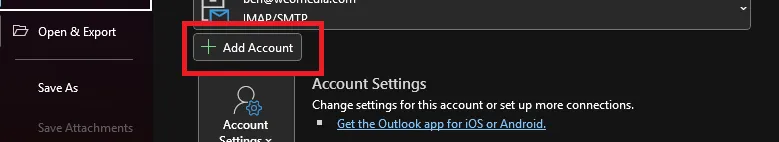 outlook 365 setup instructional image 2